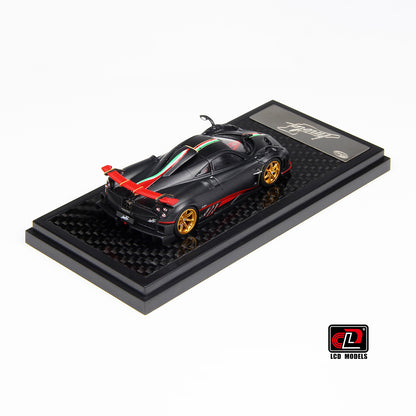 LCD 1/64 Pagani Imola (Matte Black Carbon w/Italian Flag)
