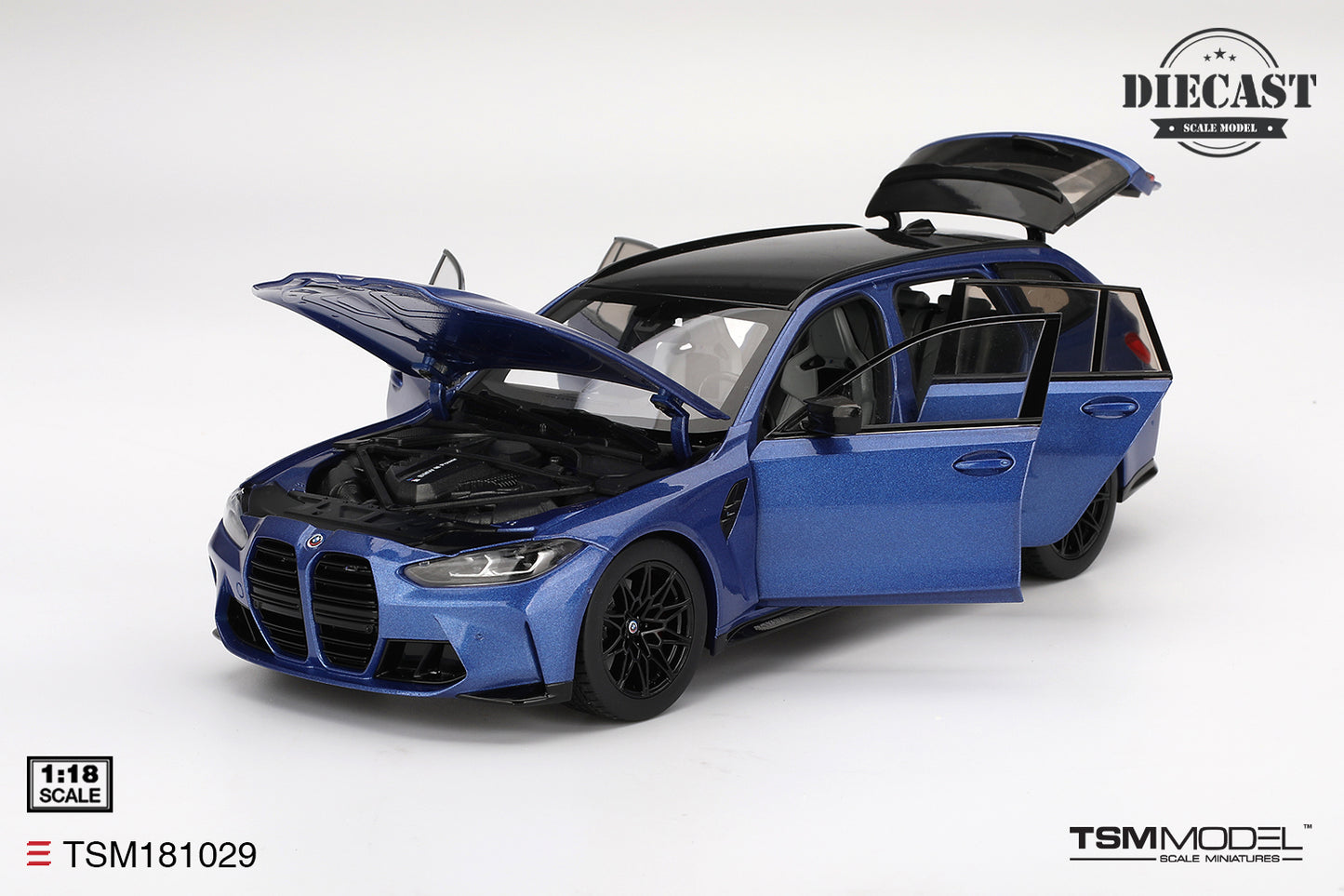 TSM Model 1/18 BMW M3 Competition Touring (Portimao Blue Met.)