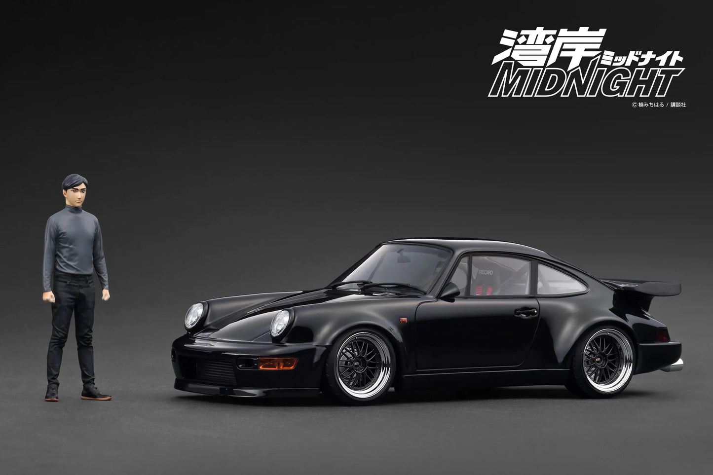 IG3593 Porsche Blackbird (964) Black 湾岸MIDNIGHT w/ Mr. Tatsuya Shima