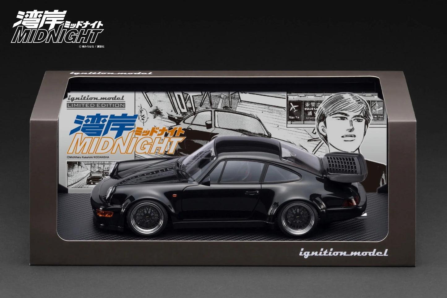 IG3593 Porsche Blackbird (964) Black 湾岸MIDNIGHT w/ Mr. Tatsuya Shima