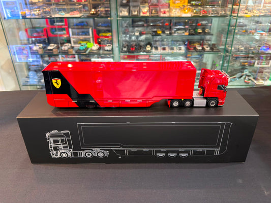 Henson & Heaven 1/64 SCANIA Ferrari Race Gullwing Trailer (Opening Diecast)