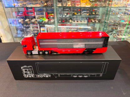 Henson & Heaven 1/64 SCANIA Ferrari Race Gullwing Trailer (Opening Diecast)