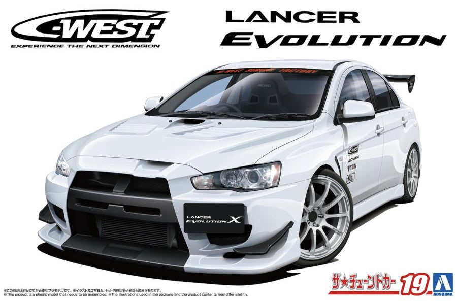 Aoshima 1/24 Mitsubishi C-West CZ4A Lancer Evolution X 07'