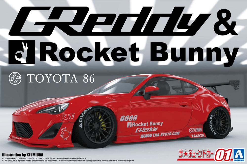 Aoshima 1/24 Toyota 86 '12 ZN6 GReddy & Rocket Bunny Enkei Ver.