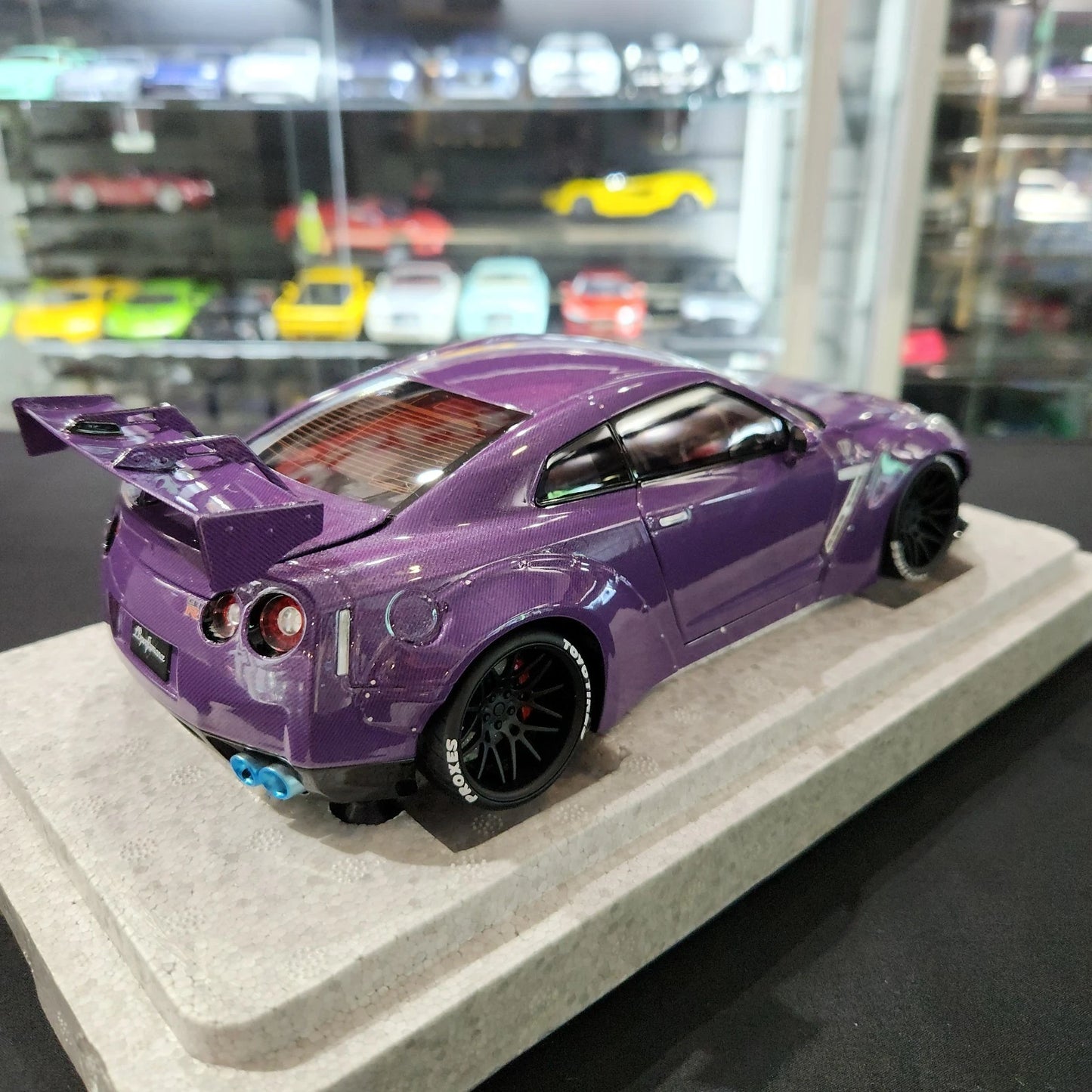 PGM 1/18 Nissan GT-R LBWK R35 Type I - Purple Carbon - Hobby Expo China 2025