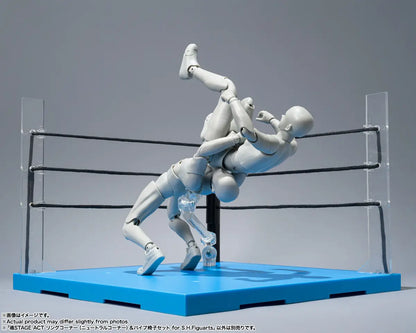 S.H.Figuarts Stage Effect Act Ring Corner (Neutral Corner) Pipe and Folding Chair Set