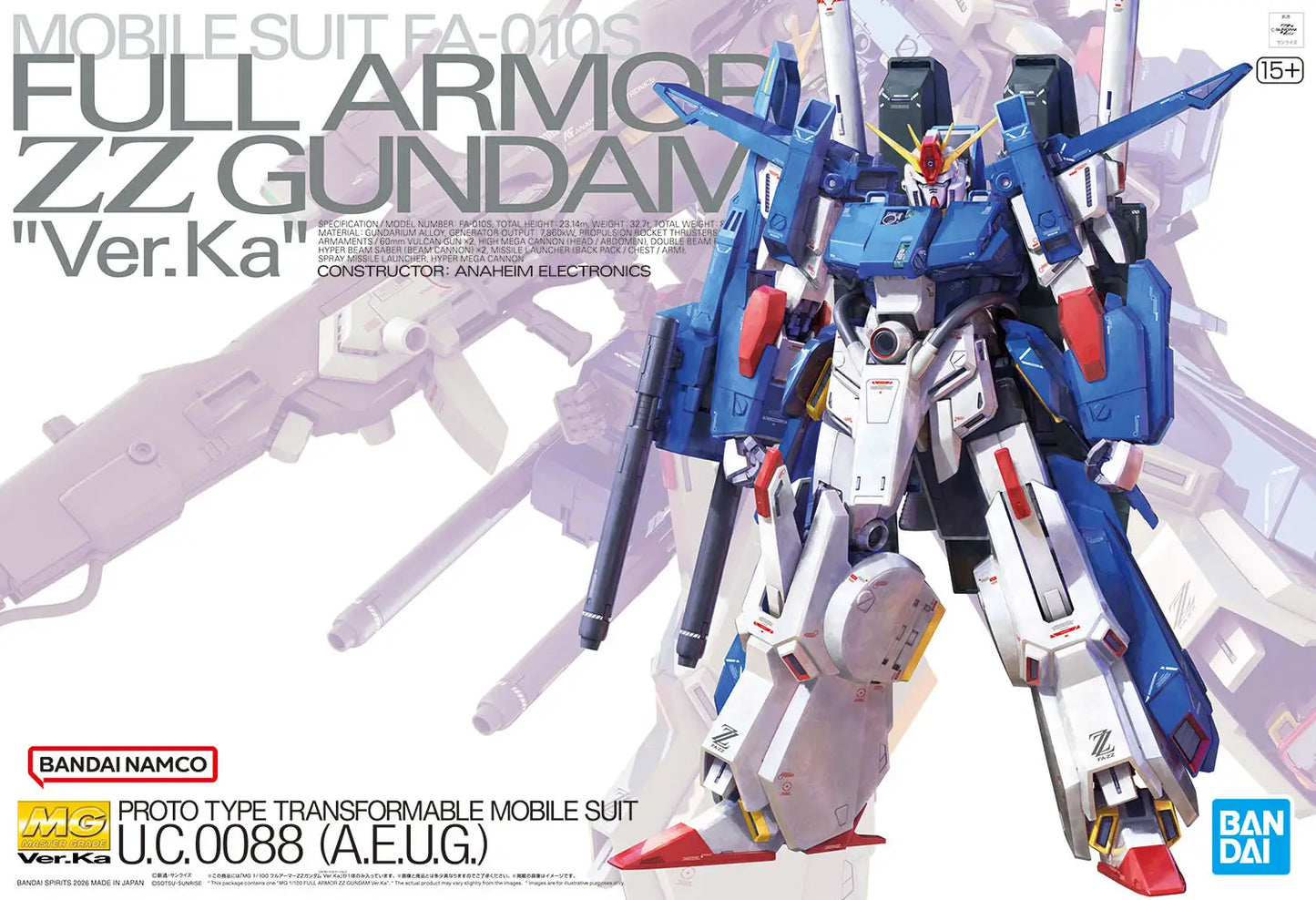 MG 1/100 Full Armor ZZ Gundam Ver. Ka