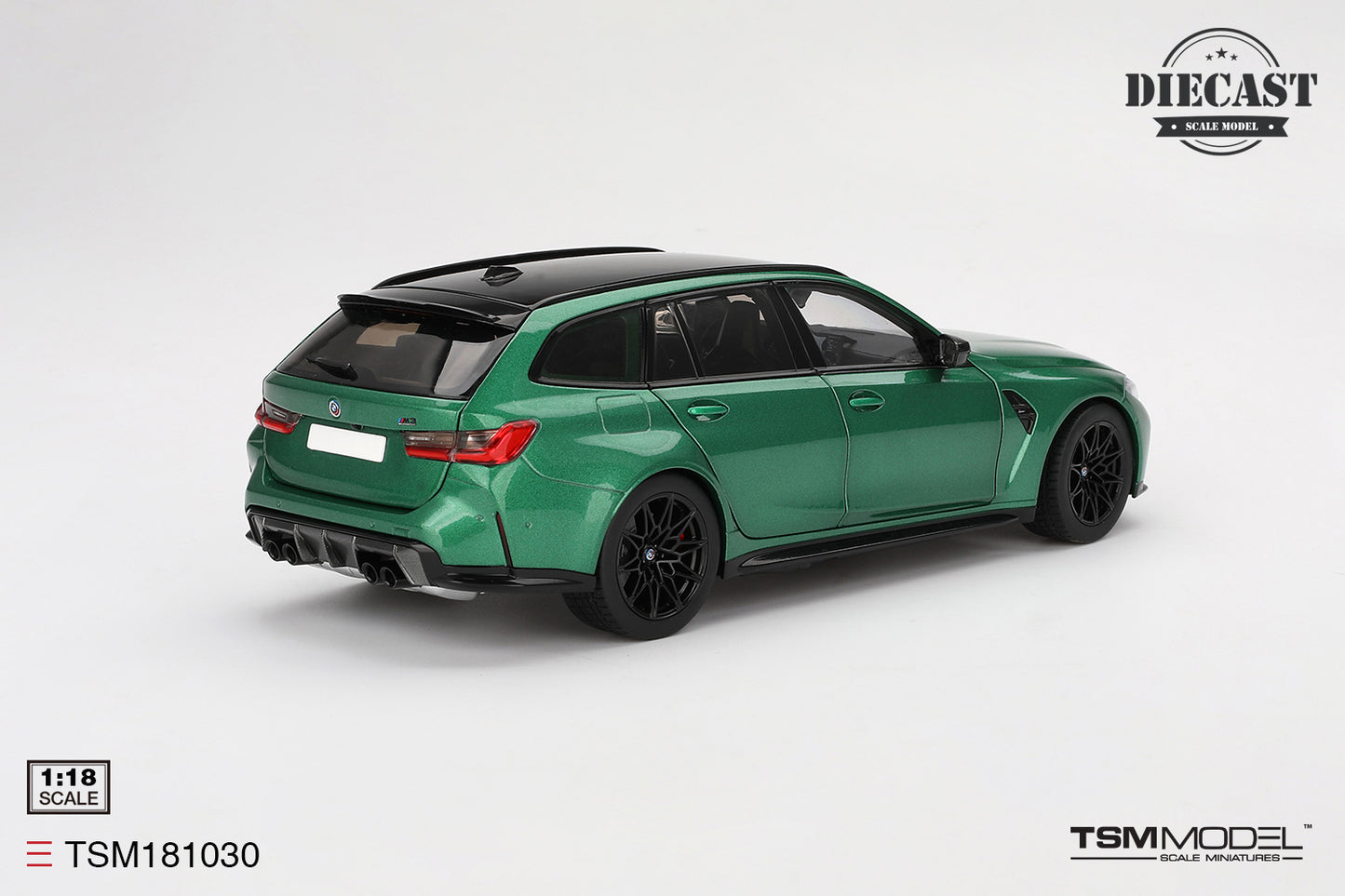 TSM Model 1/18 BMW M3 Competition Touring (Isle of Man Green Met.)