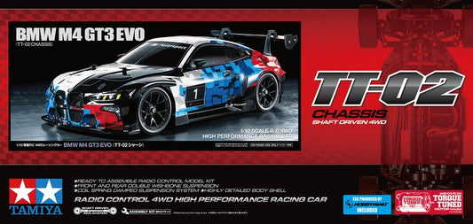 Tamiya 1/10 RC 4WD BMW M4 GT3 EVO (TT-02) PRE-ORDER