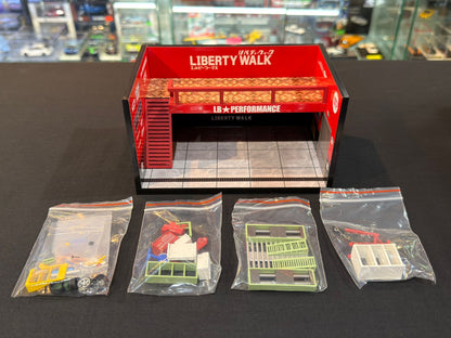 Motorhelix 1/64 Liberty Walk Performance Garage Diorama w/Accessories