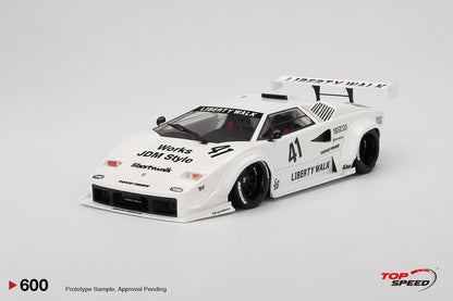 TopSpeed 1/18 Lamborghini Countach LB-WORKS White 2024 Tokyo Auto Salon