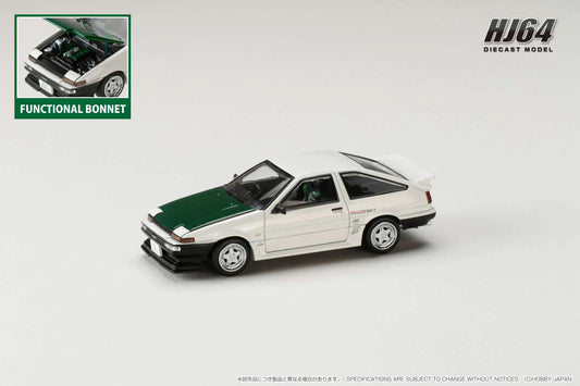 Hobby Japan 1/64 Toyota Sprinter Trueno (AE86) DRIFT KING Tsuchiya White
