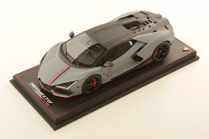 MR Collection 1/18 Lamborghini Revuelto NA63 (Grigio Acheso w/Livery Arancio Xanto)