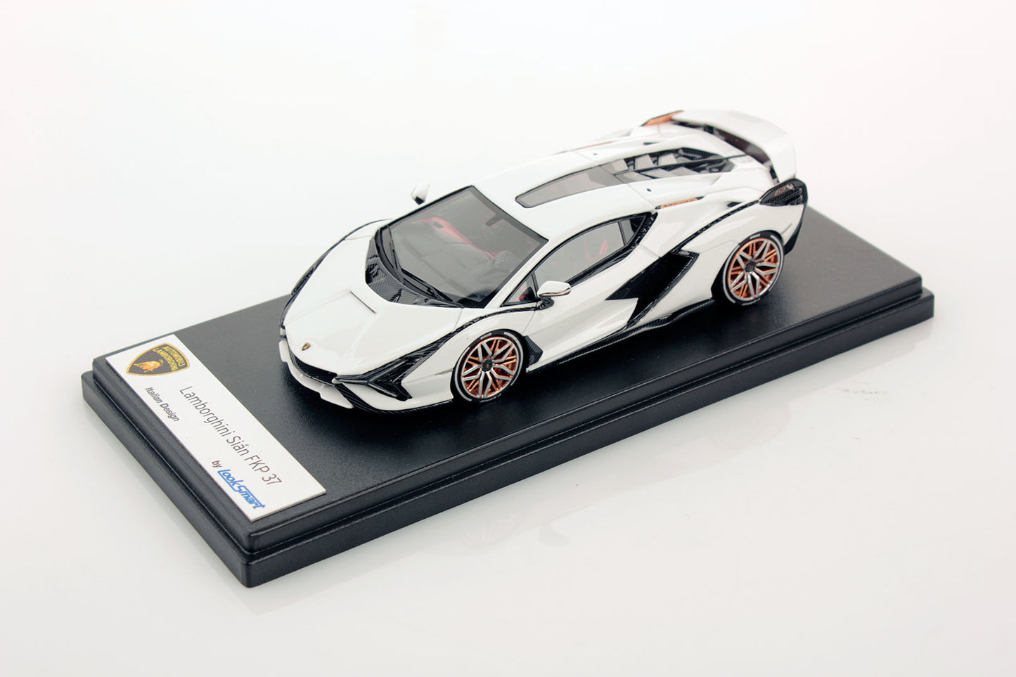 Looksmart 1/43 Lamborghini Sian FKP 37 (Bianco Monocerus)