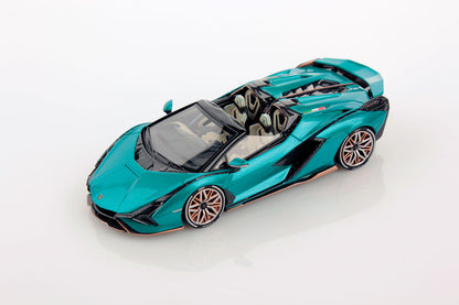 Looksmart 1/43 Lamborghini Sian Roadster (Blu Uranus)
