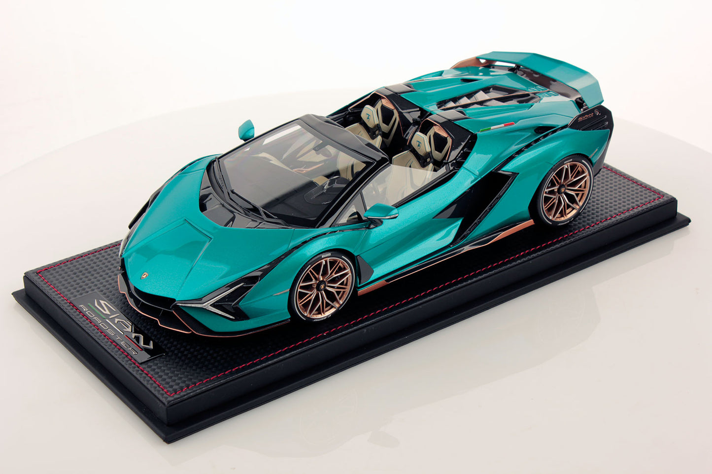 MR Collection 1/18 Lamborghini Sian Roadster (Blu Uranus)