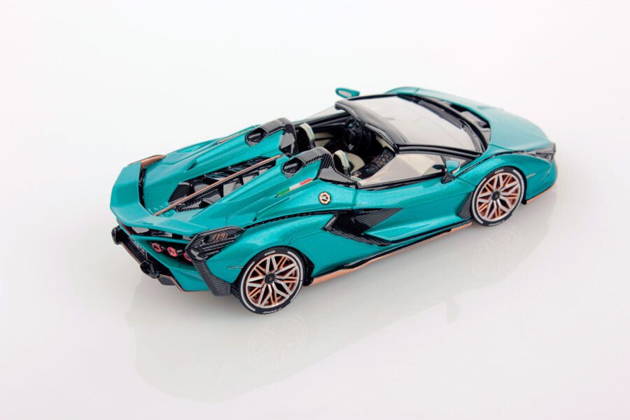 Looksmart 1/43 Lamborghini Sian Roadster (Blu Uranus)