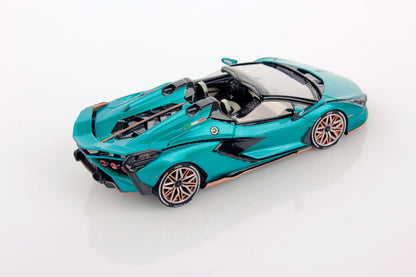 Looksmart 1/43 Lamborghini Sian Roadster (Blu Uranus)