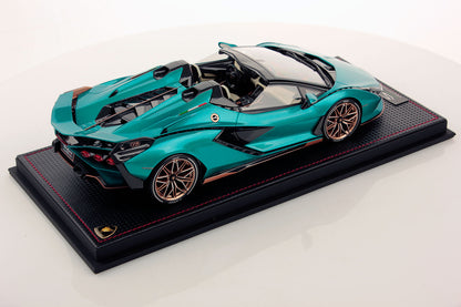 MR Collection 1/18 Lamborghini Sian Roadster (Blu Uranus)
