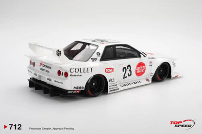 TopSpeed 1/18 LBWK Nissan Skyline GT-R R32 Kaido Works LB-Hinomaru (PRE-ORDER)