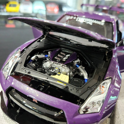 PGM 1/18 Nissan GT-R LBWK R35 Type I - Purple Carbon - Hobby Expo China 2025