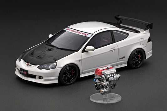 IG3324 Honda Integra/RSX (DC5) TYPE R White w/K20A Engine 1/18 Ignition Model
