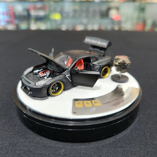 PGM 1/64 Nissan R35 Rocket Bunny (Overseas Edition) Matt Black