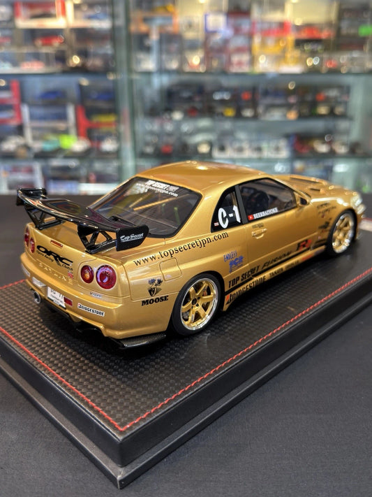TOP SECRET 1/18 Nissan Skyline GT-R (R34) 'Beerbaiyoke' Thailand - Limited 250