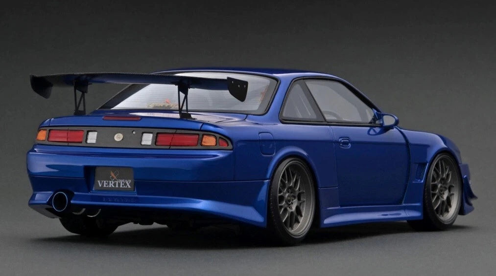 IG3085 VERTEX Nissan S14 Silvia Blue Metallic 1/18 Ignition Model