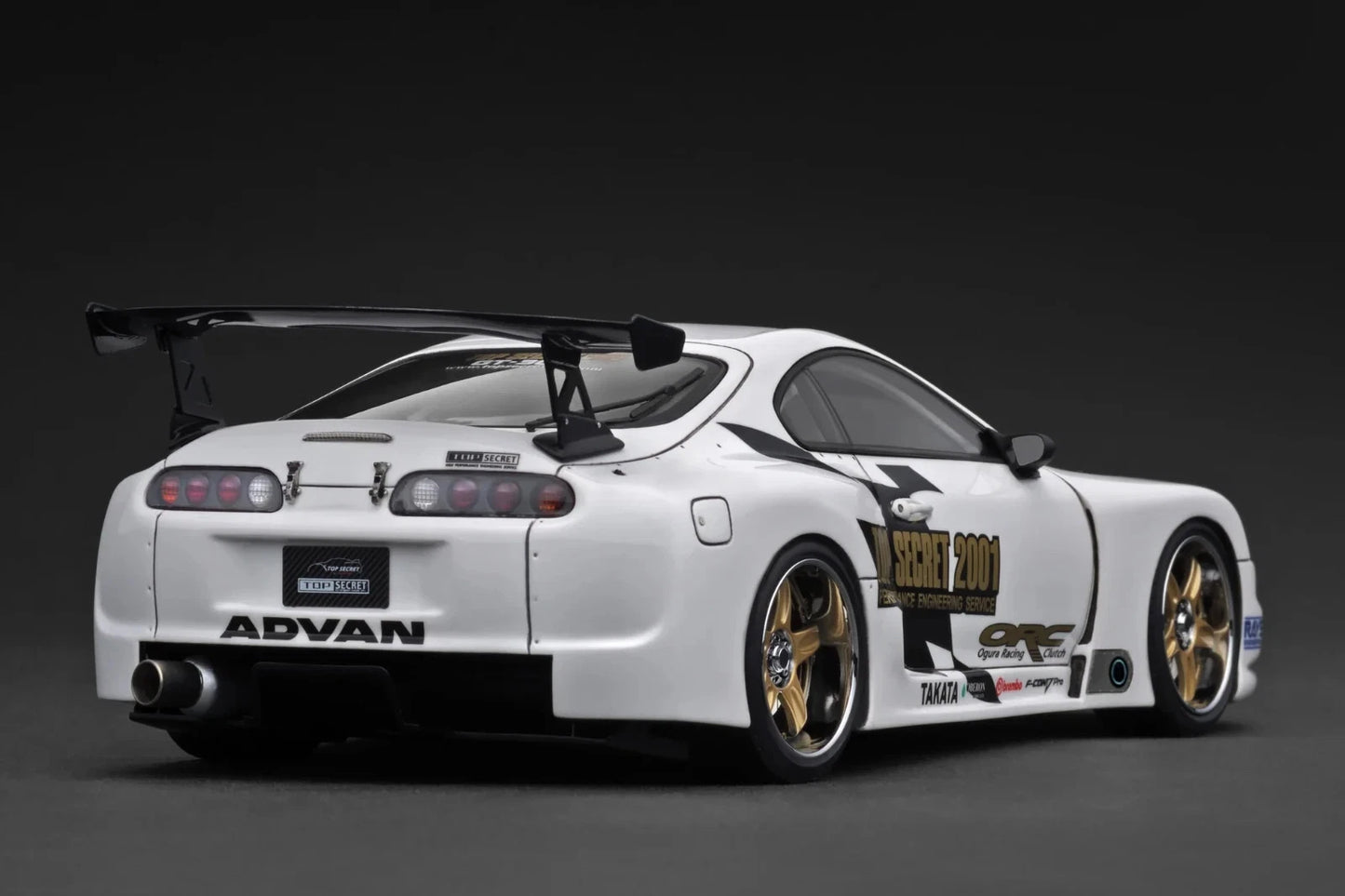 IG3744 TOP SECRET GT300 Toyota Supra (A80) White 1/18 Ignition Model