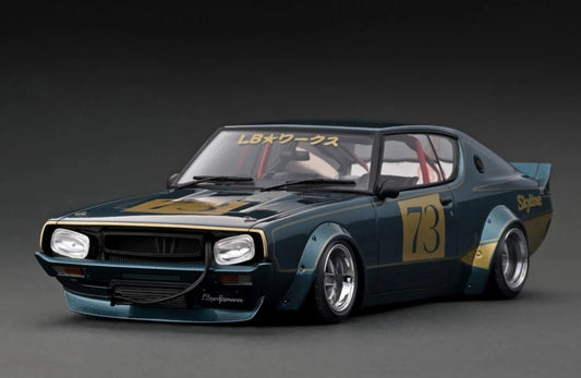 IG3216 LB-WORKS Kenmeri 2Dr Blue Green Metallic 1/18 Ignition Model
