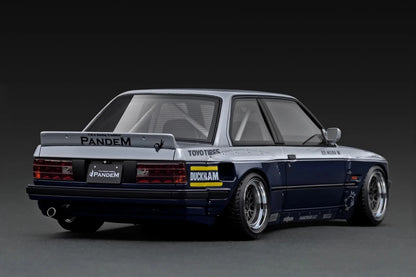 IG3717 PANDEM BMW E30 3 Series (Silver/Blue) 1/18 Ignition Model