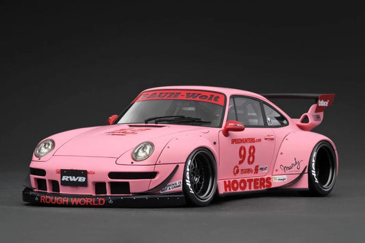 IG3624 Porsche RWB 993 Matte Pink "HOOTERS" 1/18 Ignition Model
