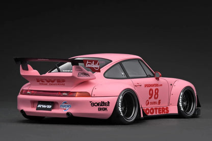 IG3624 Porsche RWB 993 Matte Pink "HOOTERS" 1/18 Ignition Model
