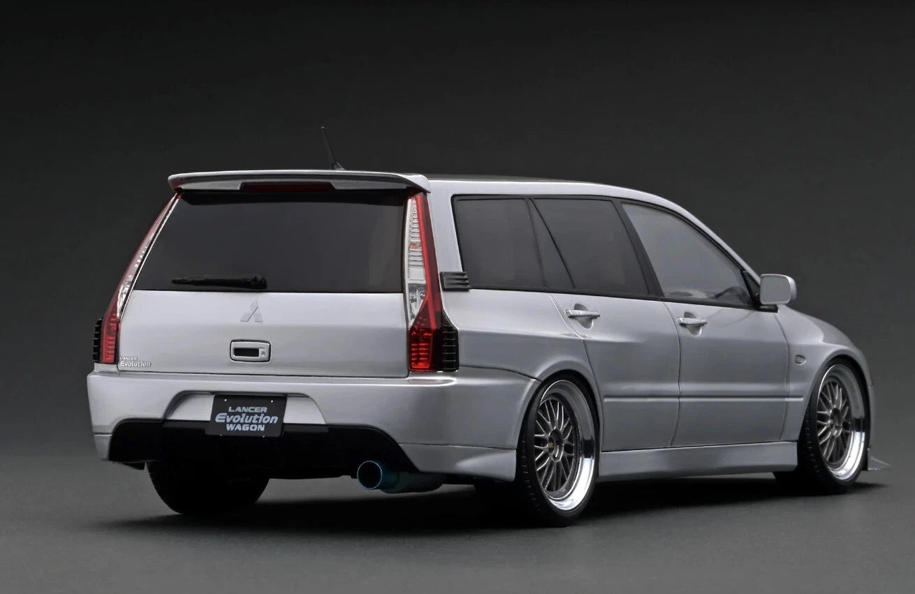 IG2769 Mitsubishi Lancer Evolution Wagon (CT9W) Silver w/4G63 Engine 1/18 Ignition Model
