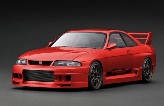 IG3132 GReddy Nissan Skyline GT-R (BCNR33) Red Metallic 1/18 Ignition Model