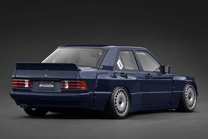 IG3773 PANDEM Mercedes Benz 190E (Blue/Black) 1/18 Ignition Model