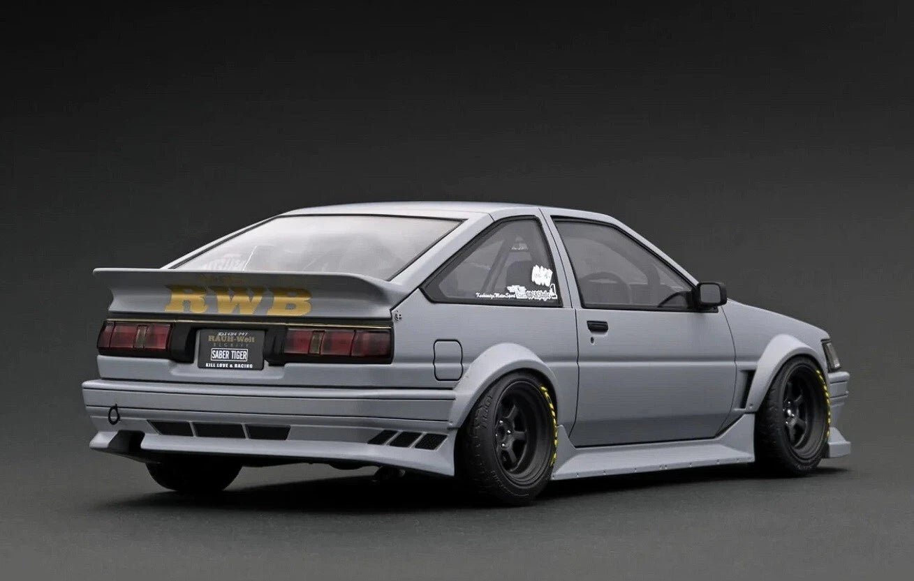 IG2607 RWB Toyota AE86 Matte Gray 1/18 Ignition Model