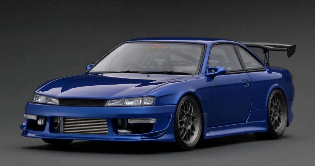 IG3085 VERTEX Nissan S14 Silvia Blue Metallic 1/18 Ignition Model