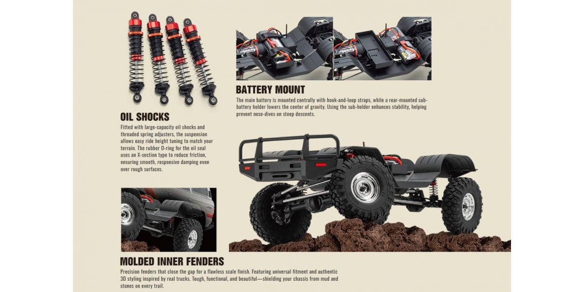 Kyosho 1/10 Toyota Land Cruiser 60 KC10 Body Type 1 - R/C Crawler (RESTOCKED JUNE 26')