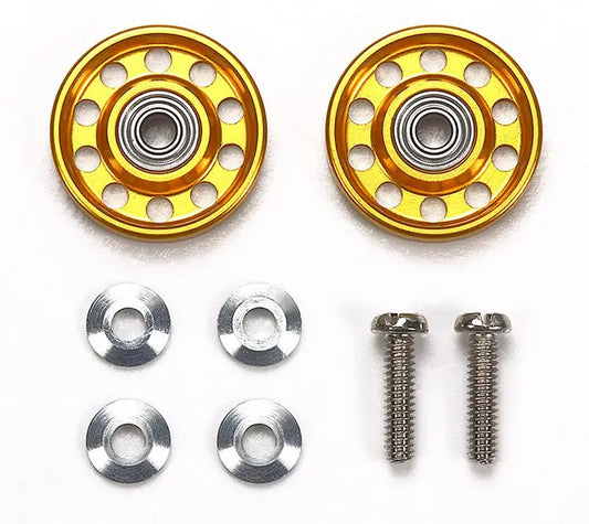 Tamiya MINI 4WD Lightweight 13mm Aluminum Ball-Race Rollers (Ringless/Gold)