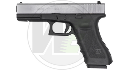 WE G17 (Silver) Green Gas Airsoft Pistol