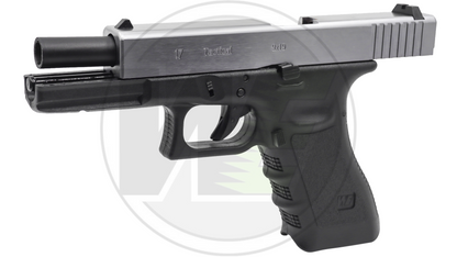 WE G17 (Silver) Green Gas Airsoft Pistol