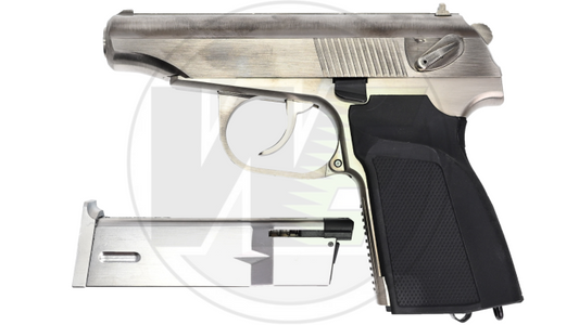 WE Makarov (Green Gas) Airsoft Pistol - Silver