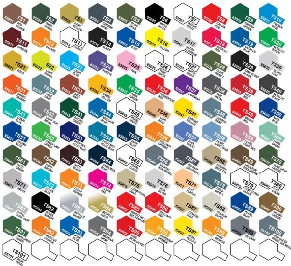 TAMIYA ACRYLIC PAINT CHART – Chigun Hobbies