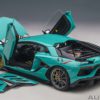 AUTOart Lamborghini Aventador SVJ (Blu Glauco/Solid Blue) 1/18 - Image 2