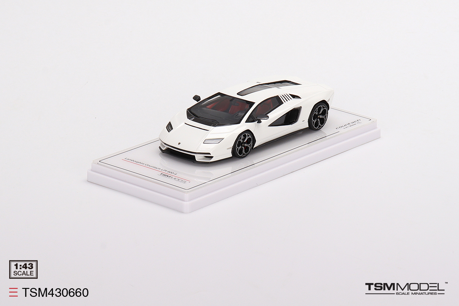 TSM Model – 1/43 Lamborghini Countach LPI-800-4 Bianco Siderale