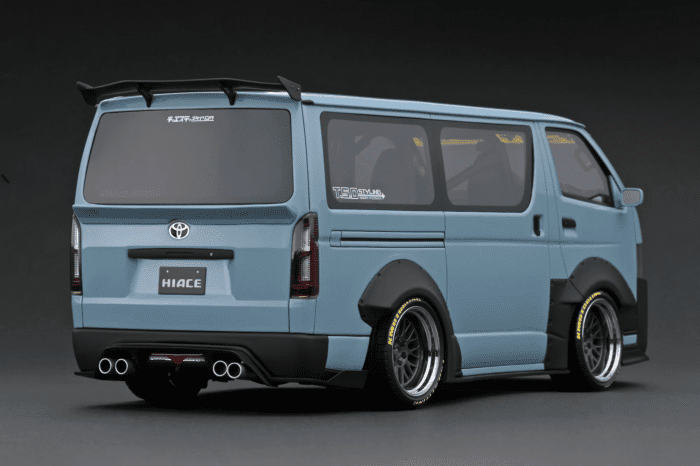 IG2803 T･S･D WORKS HIACE Blue Gray 1/18 Ignition Model - Image 2