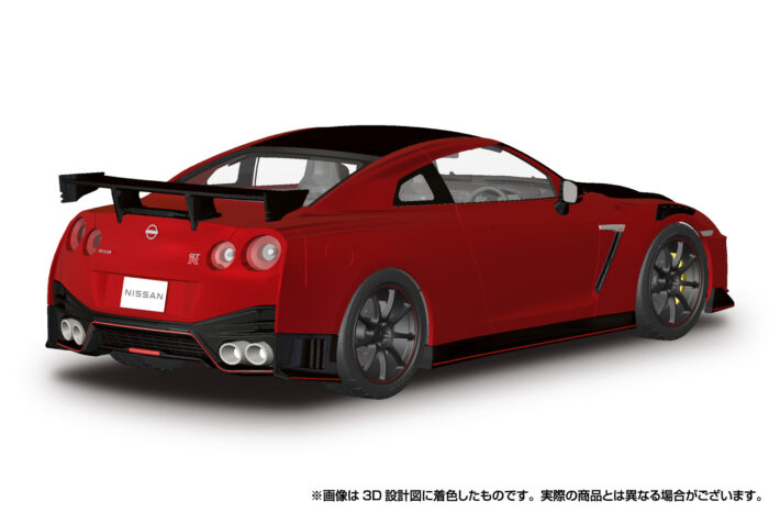 Aoshima 1/24 SNAPCAR Nissan R35 GT-R NISMO Special Edition 2022 Vibrant Red - Image 3