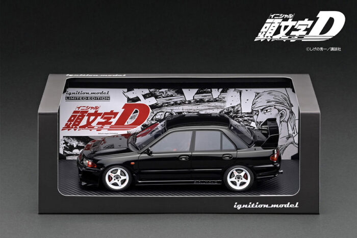 IG3543 1/18 Ignition Model INITIAL D Mitsubishi Lancer Evolution III GSR (CE9A) Black - Image 3